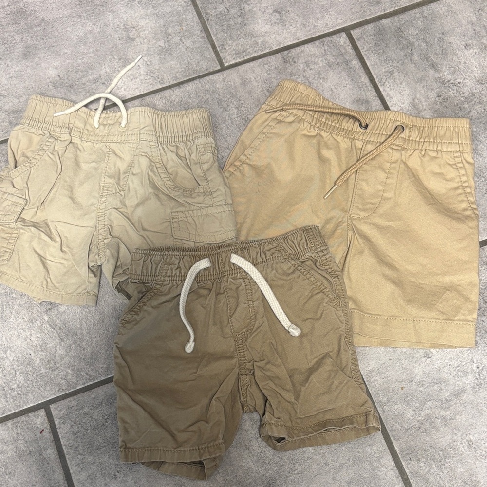 Lots of Baby/Toddler Drawstring Shorts - Tan / Khaki